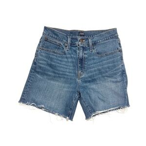 J. Crew Blue Jean Shorts with Frayed Hem